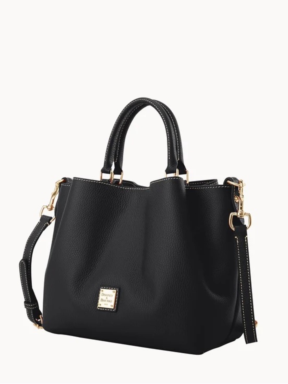 Dooney & Bourke Lucca Leather Barlow Black Satchel NWT